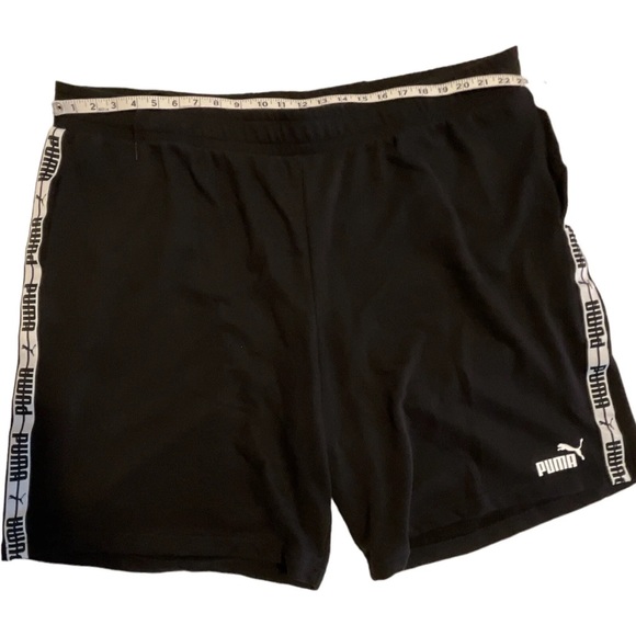 Men’s Shorts Plus Size 4XL Puma Invert Tape Mens Workout Shorts Black - Picture 2 of 11